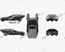 Peugeot Blade Runner 2049 Spinner 2018 car clipart
