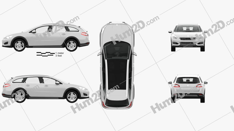 Peugeot 508 RXH with HQ interior 2012 car clipart