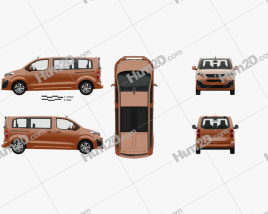 Peugeot Traveller Allure with HQ interior 2016 clipart