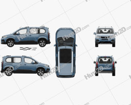 Peugeot Rifter mit HD Innenraum 2018 clipart