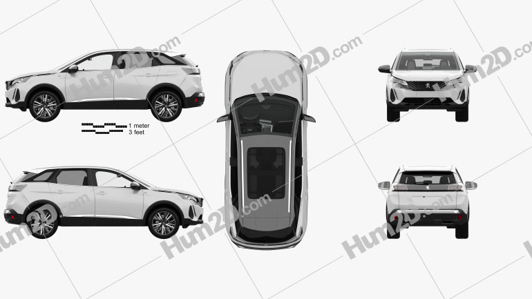 Peugeot 3008 hybrid4 com interior HQ 2020 car clipart