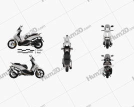 Piaggio BV350 2015 Motorcycle clipart