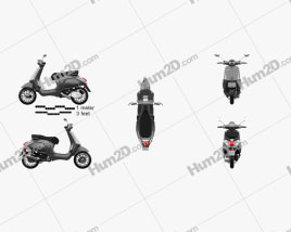 Piaggio Vespa Sprint 2016 Moto clipart