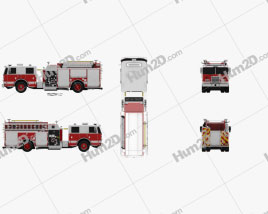 Pierce Fire Truck Pumper 2011 clipart