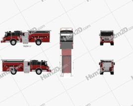 Pierce E402 Pumper Fire Truck 2014 clipart