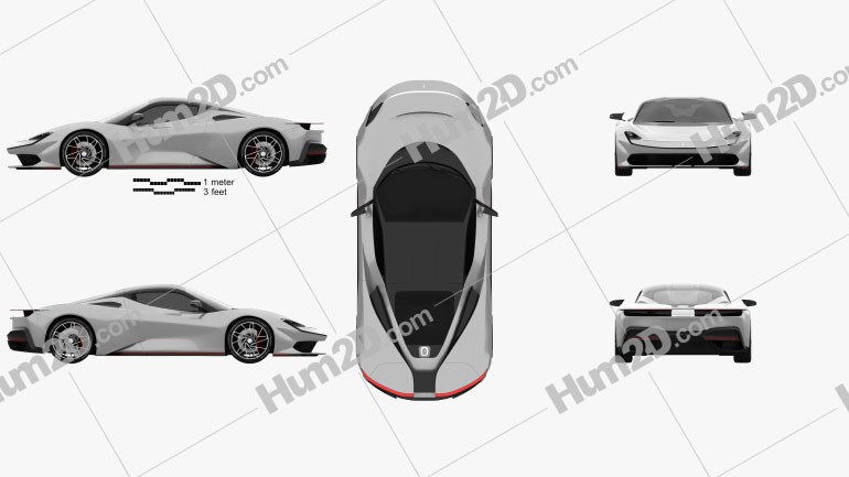 Pininfarina Battista 2020 car clipart