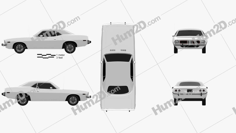 Plymouth Barracuda hardtop 1974 PNG Clipart