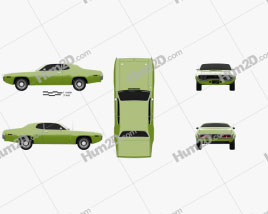 Plymouth Satellite 1971 car clipart