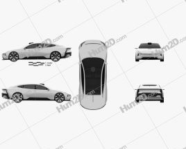 Polestar Precept 2020 car clipart