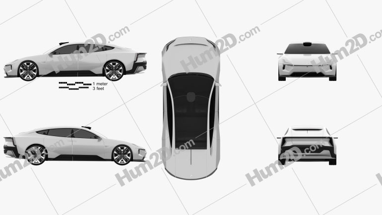 Polestar Precept 2020 car clipart