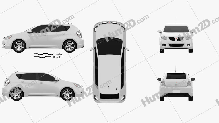 Pontiac Vibe 2009 car clipart