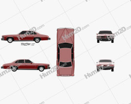 Pontiac Grand LeMans sedan 1976 car clipart