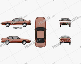 Pontiac Sunbird GT Coupe 1986 car clipart