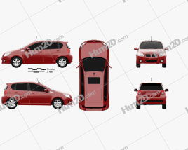 Pontiac G3 (T250) hatchback 2008 car clipart