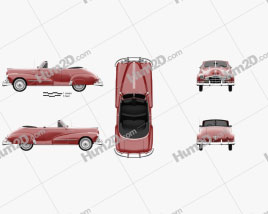 Pontiac Torpedo Eight Deluxe Convertible 1948 car clipart