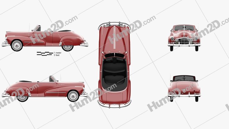 Pontiac Torpedo Eight Deluxe Convertible 1948 car clipart