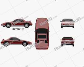 Pontiac Fiero GT 1985 car clipart