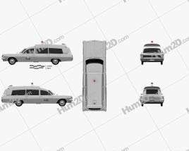 Pontiac Bonneville Station Wagon Ambulance Kennedy 1963 car clipart