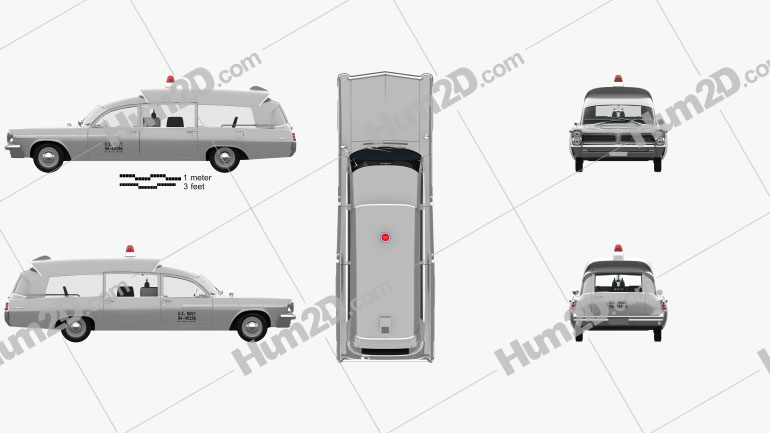 Pontiac Bonneville Station Wagon Ambulance Kennedy with HQ interior 1963 car clipart
