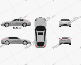 Porsche Panamera 2010 car clipart