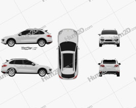 Porsche Cayenne Hybrid 2011 car clipart