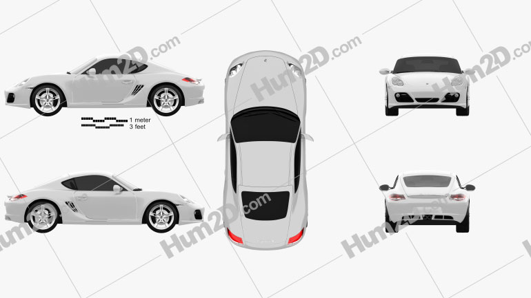 Porsche Cayman S 2011 car clipart