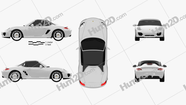 Porsche Boxster Spyder 2011 Blueprint