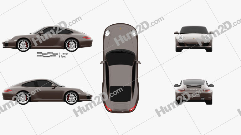 Porsche 911 Carrera S Coupe 2011 Blueprint