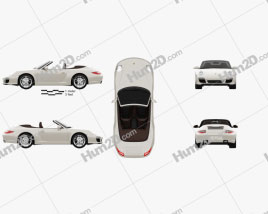 Porsche 911 Carrera Cabriolet 2011 car clipart
