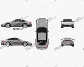 Porsche 911 Turbo Coupe 2011 car clipart