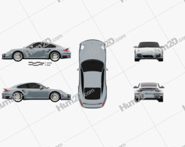 Porsche 911 Turbo S Coupe 2011 car clipart
