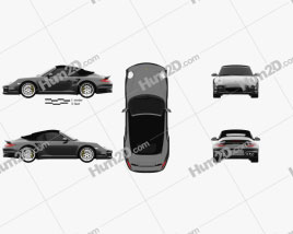 Porsche 911 Turbo S Cabriolet 2011 car clipart