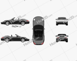 Porsche 911 Carrera Black Edition Kabriolett 2011 car clipart