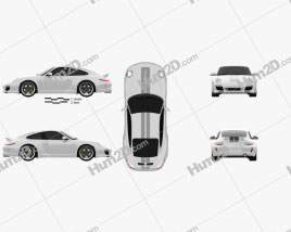 Porsche 911 Sport Classic 2011 car clipart