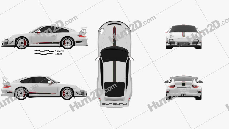 Porsche 911 GT3RS 2011 Blueprint