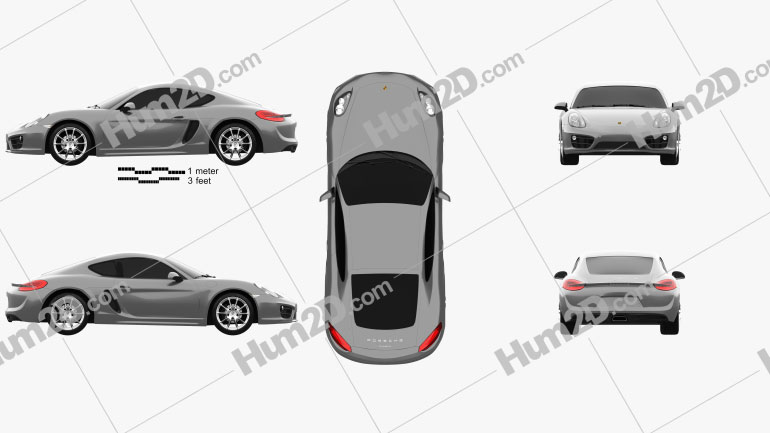 Porsche Cayman 2013 Blueprint