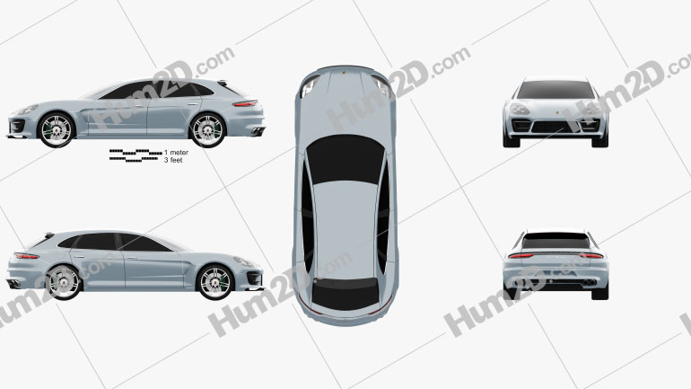 Porsche Panamera Sport Turismo 2012 car clipart