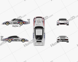 Porsche 935/78 Moby Dick 1978 car clipart
