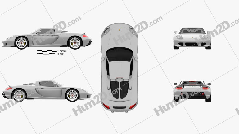 Porsche Carrera GT (980) 2004 car clipart