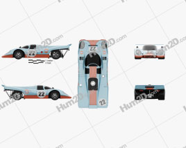 Porsche 917 K 1969 car clipart