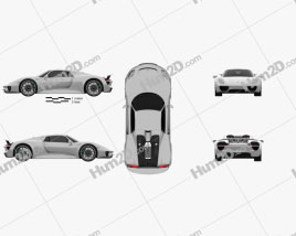 Porsche 918 Spyder 2015 car clipart