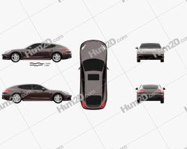 Porsche Panamera 2014 car clipart