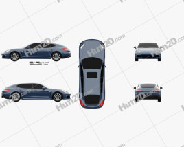 Porsche Panamera 4S Executive 2014 car clipart