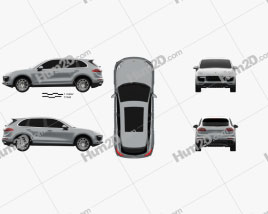 Porsche Cayenne Turbo 2014 car clipart