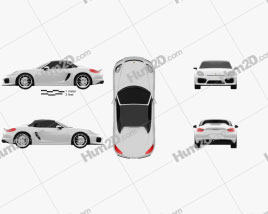 Porsche Boxster 981 Spyder 2016 car clipart