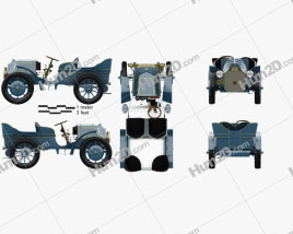 Porsche-Lohner Mixte Hybrid 1900 car clipart