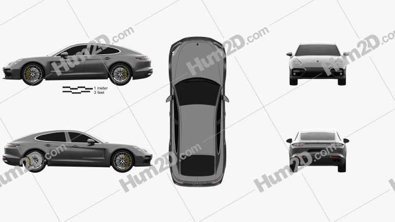 Porsche Panamera Turbo 2017 Blueprint