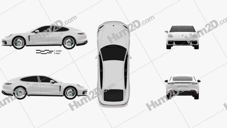 Porsche Panamera 4 E-Hybrid 2016 car clipart