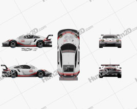 Porsche 911 Carrera (991) RSR 2017 car clipart