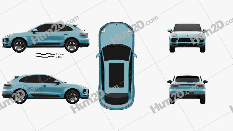 Porsche Macan S 2018 car clipart